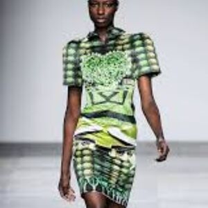 Mary Katrantzou Jade Garden Tea Party Cup Silk Dress